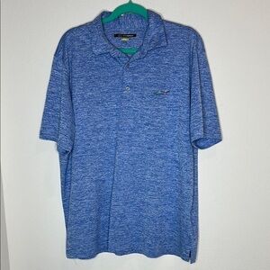 Greg Norman Collection Heathered Blue Polo Shirt